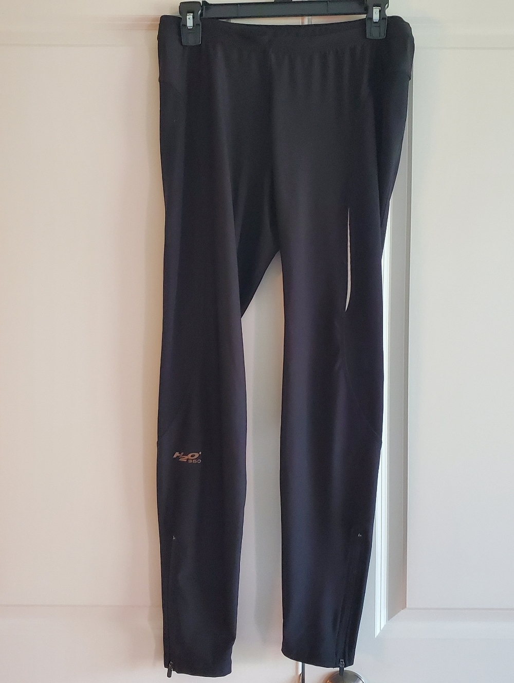 Women's H2O 350 Black Activewear Tights, size L, Reflective Fabric, Side Tie